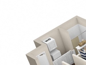 1 Bed - 1 Bath |830 sq ft floorplan 1 Bed - 1 Bath |830 sq ft floorplan at Cosmopolitan Apartments, Saint Paul, MN